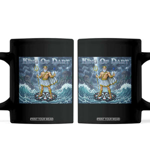 Greek Mythology Poseidon Dart Player Coffee Mug King Of Dart Trident Thrower TS12 Black Print Your Wear