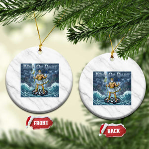 Greek Mythology Poseidon Dart Player Ceramic Ornament King Of Dart Trident Thrower TS12 1pc White Marble Print Your Wear