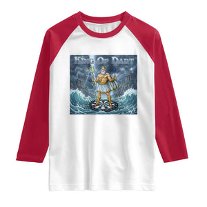 Greek Mythology Poseidon Dart Player Raglan Shirt King Of Dart Trident Thrower TS12 White Red Print Your Wear