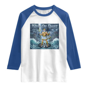 Greek Mythology Poseidon Dart Player Raglan Shirt King Of Dart Trident Thrower TS12 White Royal Print Your Wear