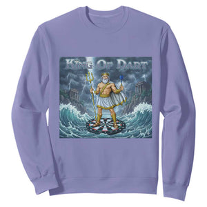 Greek Mythology Poseidon Dart Player Sweatshirt King Of Dart Trident Thrower TS12 Violet Print Your Wear