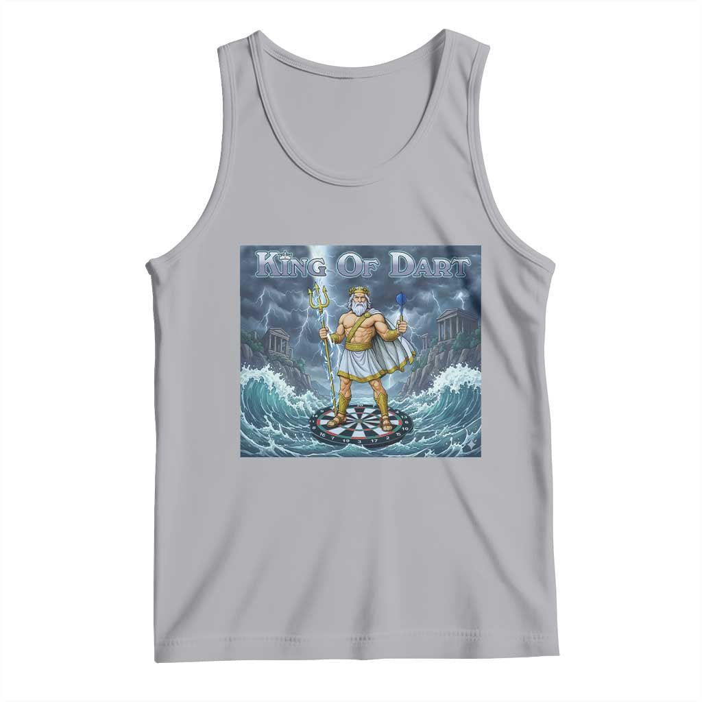 Greek Mythology Poseidon Dart Player Tank Top King Of Dart Trident Thrower TS12 Athletic Heather Print Your Wear