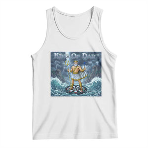 Greek Mythology Poseidon Dart Player Tank Top King Of Dart Trident Thrower TS12 White Print Your Wear