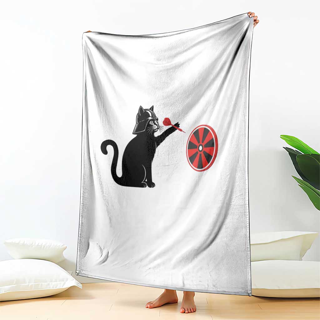 Black Cat Lord Darts Player Throw Blanket Funny Space Scifi Dartist Gift TS12 Print Your Wear