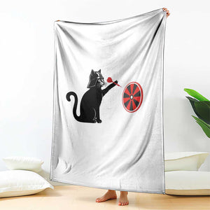 Black Cat Lord Darts Player Throw Blanket Funny Space Scifi Dartist Gift TS12 Print Your Wear