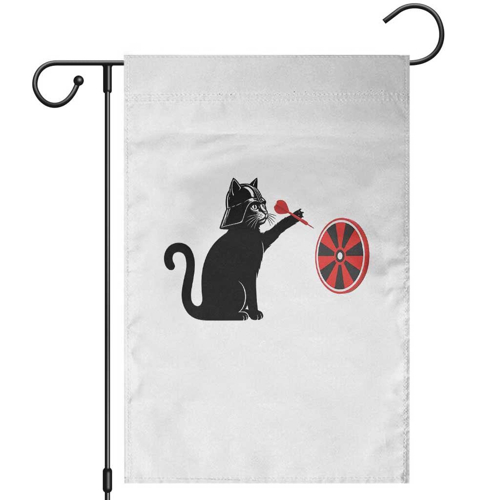 Black Cat Lord Darts Player Garden Flag Funny Space Scifi Dartist Gift TS12 White Print Your Wear