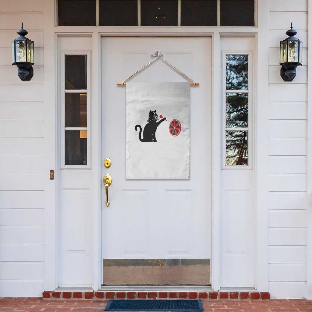 Black Cat Lord Darts Player Garden Flag Funny Space Scifi Dartist Gift TS12 Print Your Wear