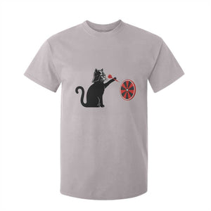 Black Cat Lord Darts Player T Shirt For Kid Funny Space Scifi Dartist Gift TS12 Ice Gray Print Your Wear