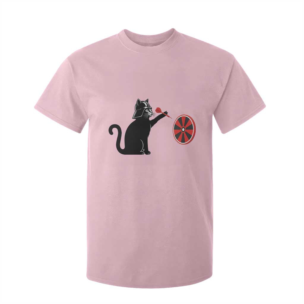 Black Cat Lord Darts Player T Shirt For Kid Funny Space Scifi Dartist Gift TS12 Light Pink Print Your Wear
