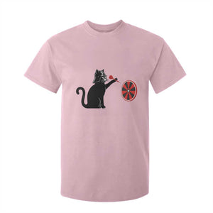 Black Cat Lord Darts Player T Shirt For Kid Funny Space Scifi Dartist Gift TS12 Light Pink Print Your Wear