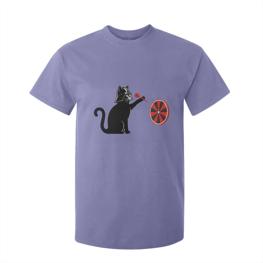 Black Cat Lord Darts Player T Shirt For Kid Funny Space Scifi Dartist Gift TS12 Violet Print Your Wear