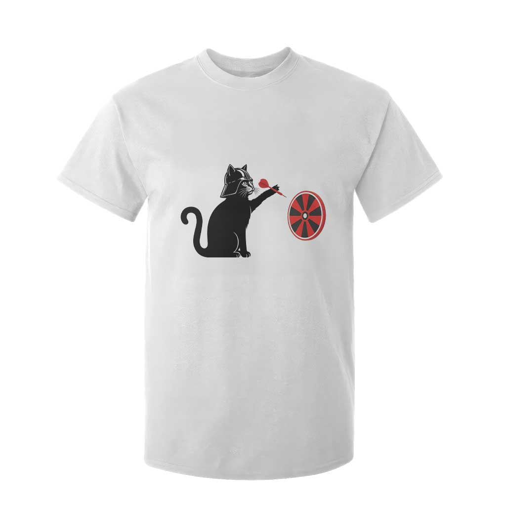 Black Cat Lord Darts Player T Shirt For Kid Funny Space Scifi Dartist Gift TS12 White Print Your Wear