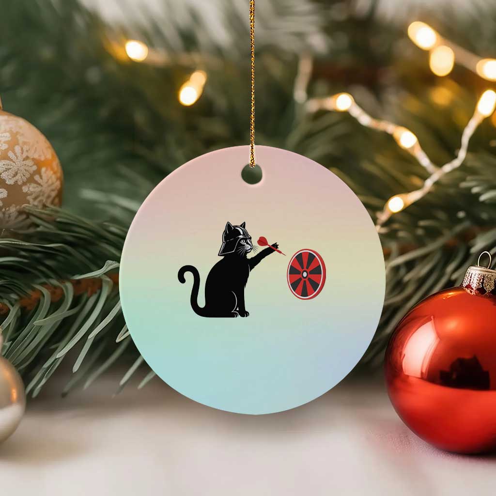 Black Cat Lord Darts Player Ceramic Ornament Funny Space Scifi Dartist Gift TS12 1pc Pastel Print Your Wear