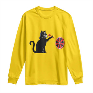 Black Cat Lord Darts Player Long Sleeve Shirt Funny Space Scifi Dartist Gift TS12 Daisy Print Your Wear