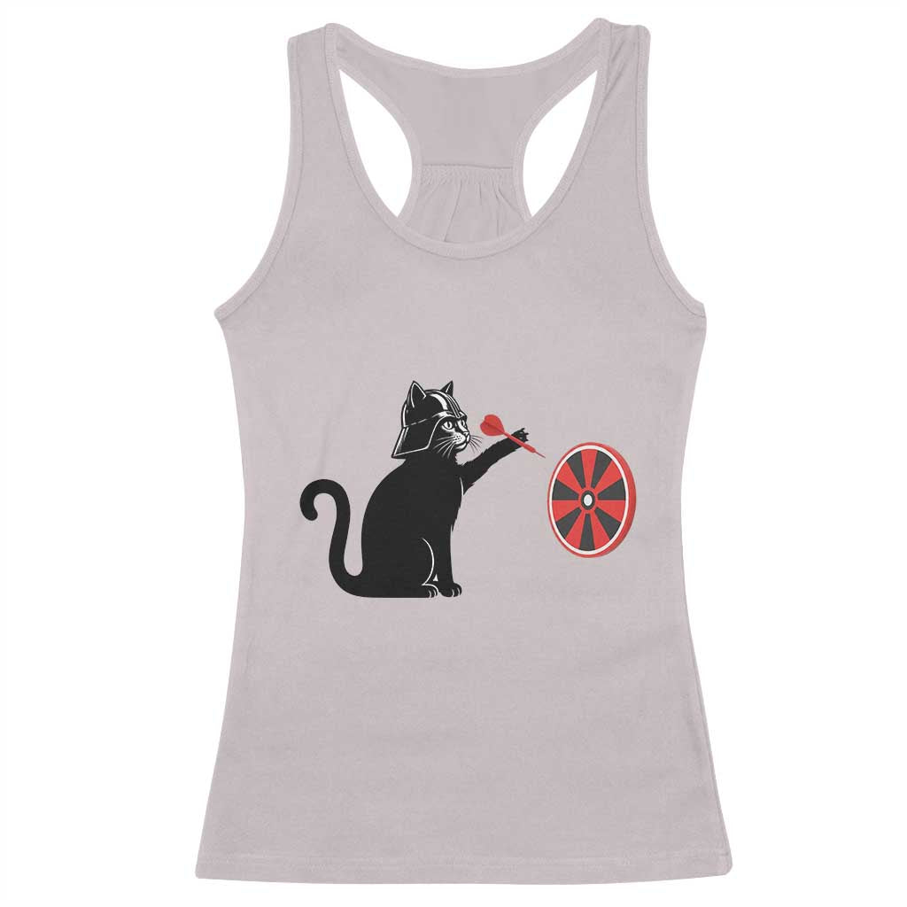 Black Cat Lord Darts Player Racerback Tank Top Funny Space Scifi Dartist Gift TS12 Ice Gray Print Your Wear