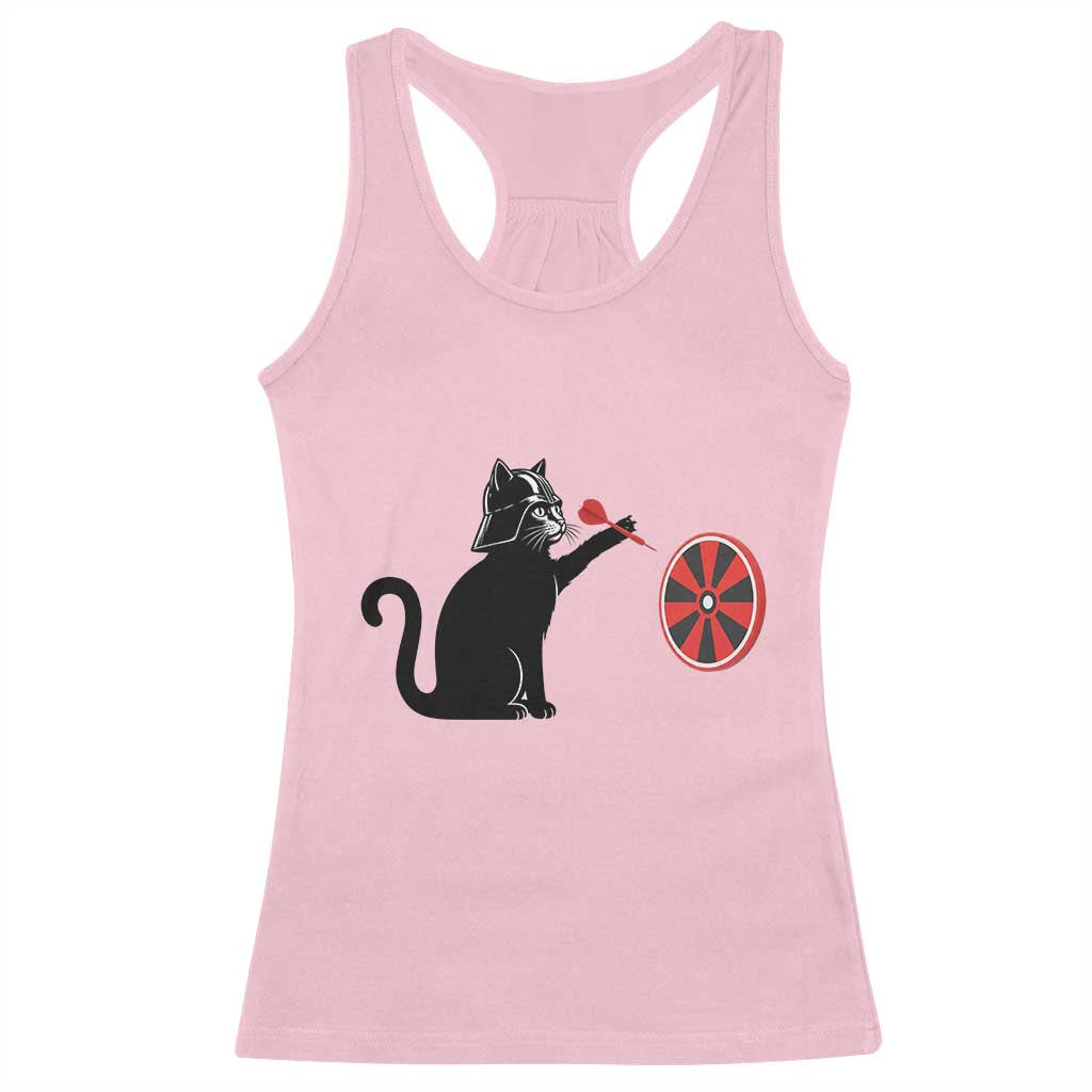 Black Cat Lord Darts Player Racerback Tank Top Funny Space Scifi Dartist Gift TS12 Light Pink Print Your Wear