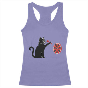Black Cat Lord Darts Player Racerback Tank Top Funny Space Scifi Dartist Gift TS12 Violet Print Your Wear