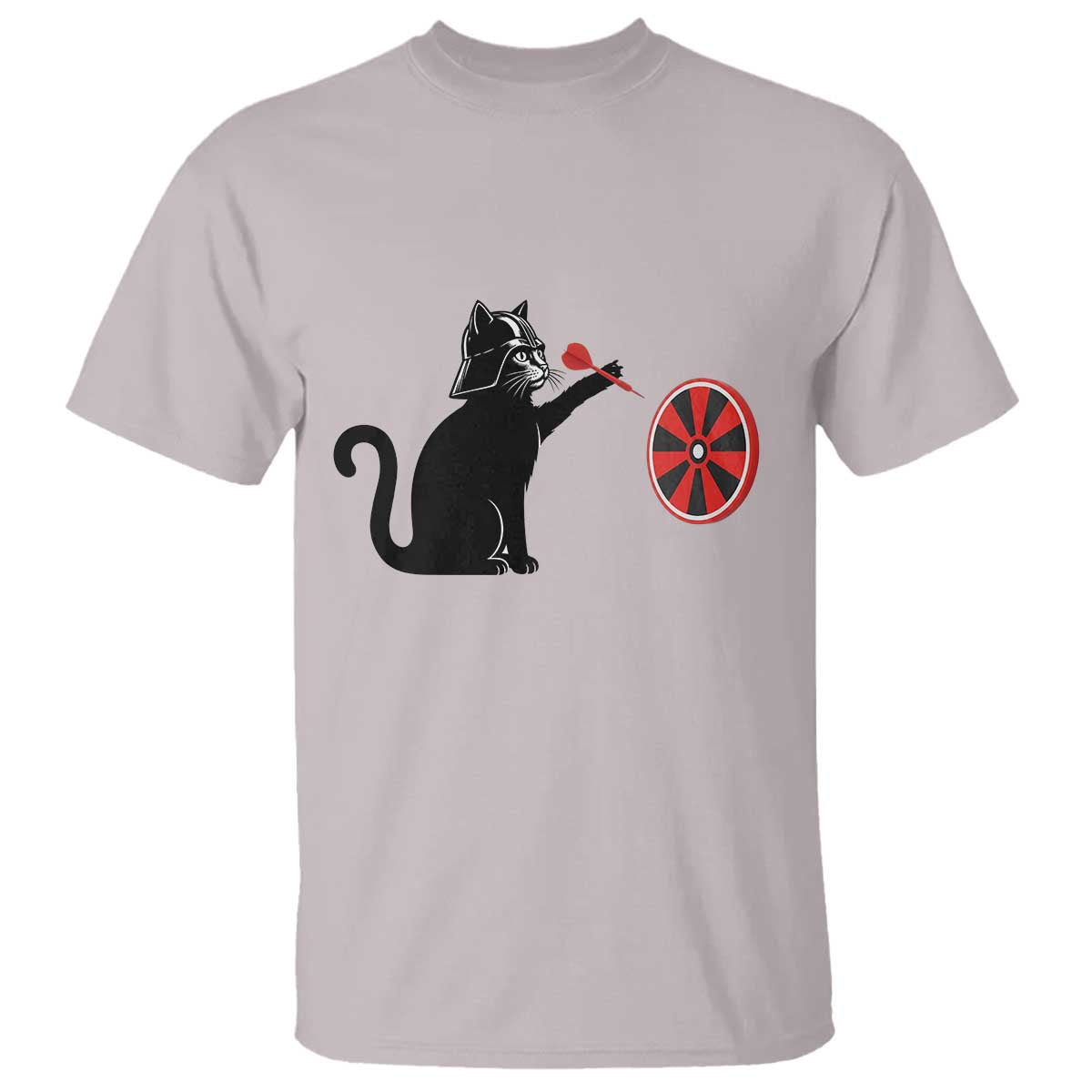 Black Cat Lord Darts Player T Shirt Funny Space Scifi Dartist Gift TS12 Ice Gray Print Your Wear