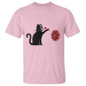 Black Cat Lord Darts Player T Shirt Funny Space Scifi Dartist Gift TS12 Light Pink Print Your Wear