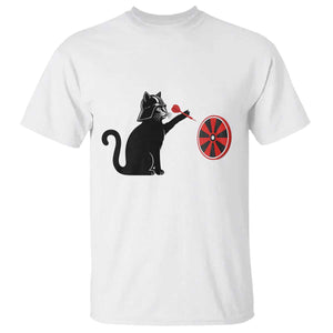 Black Cat Lord Darts Player T Shirt Funny Space Scifi Dartist Gift TS12 White Print Your Wear