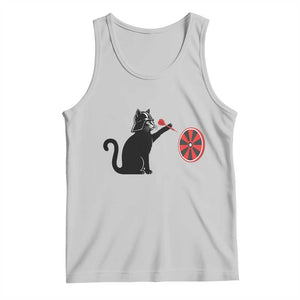 Black Cat Lord Darts Player Tank Top Funny Space Scifi Dartist Gift TS12 Ash Print Your Wear
