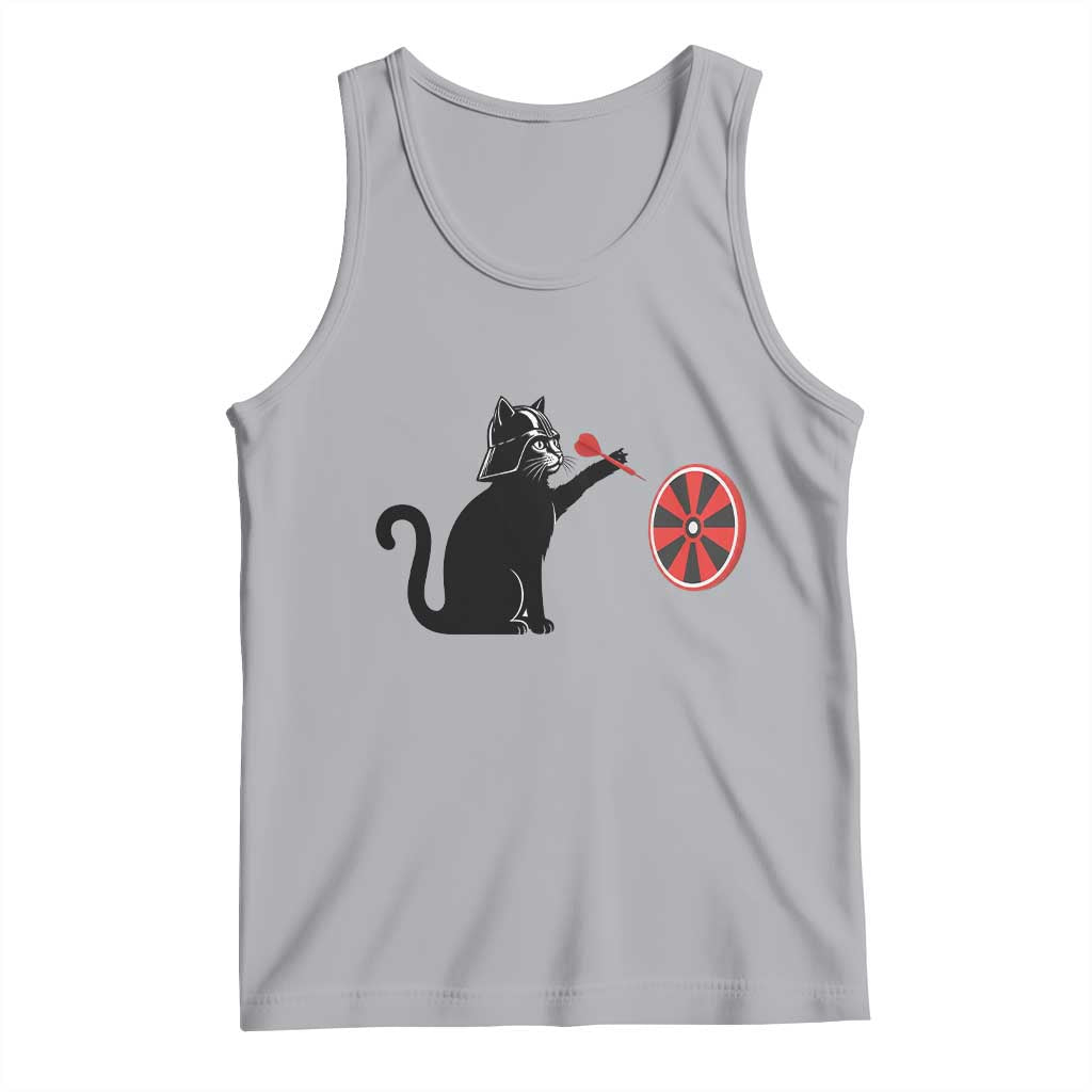 Black Cat Lord Darts Player Tank Top Funny Space Scifi Dartist Gift TS12 Athletic Heather Print Your Wear