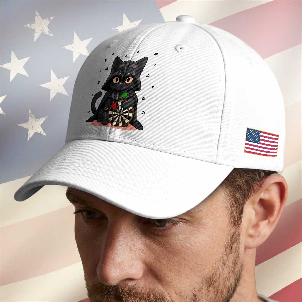 Dark Lord Cat Dartist Gift Baseball Cap Funny Sci Fi Dart Thrower Gift TS12 Print Your Wear