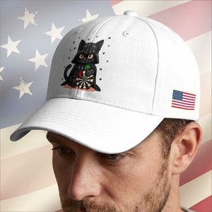 Dark Lord Cat Dartist Gift Baseball Cap Funny Sci Fi Dart Thrower Gift TS12 Print Your Wear