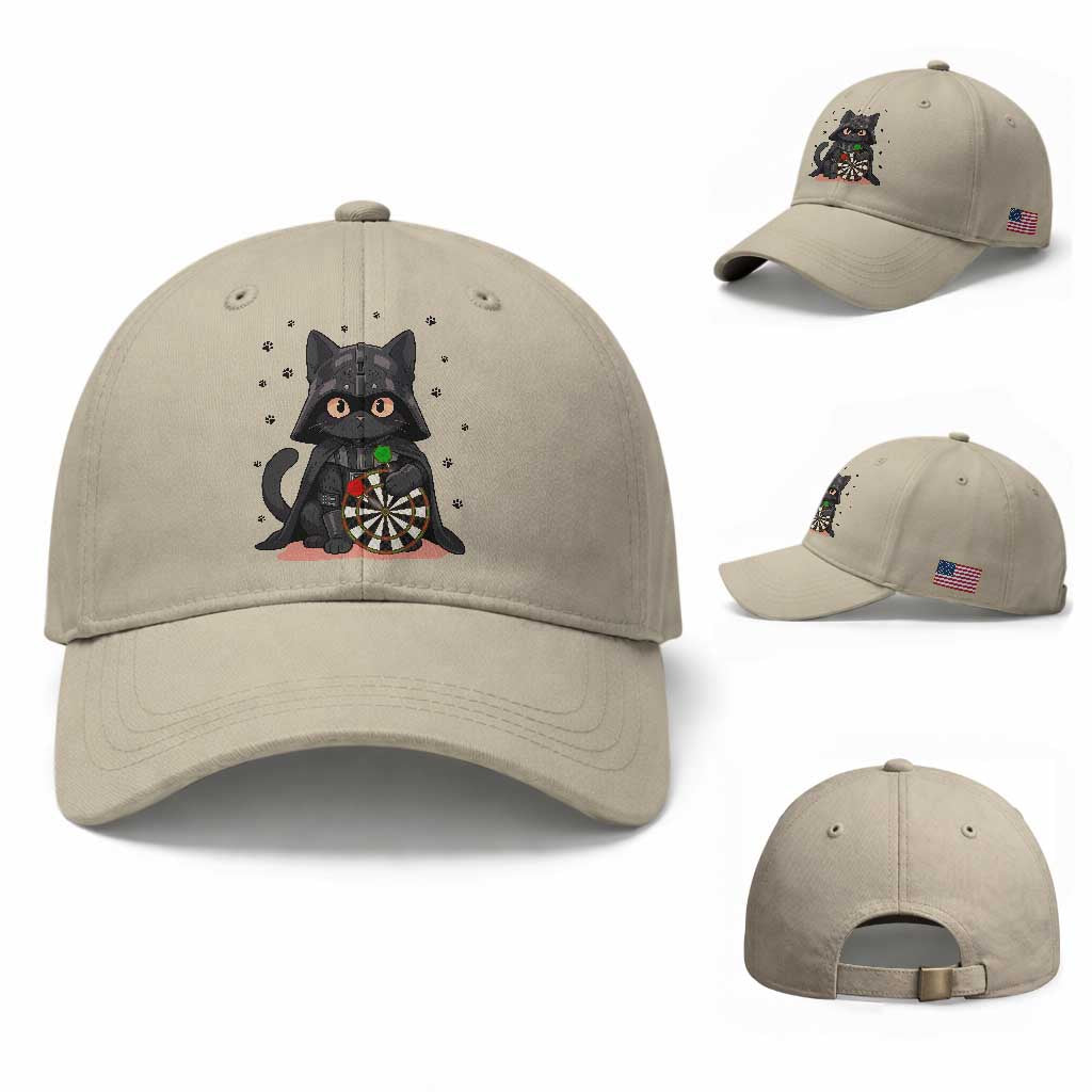Dark Lord Cat Dartist Gift Baseball Cap Funny Sci Fi Dart Thrower Gift TS12 Baseball Cap Universal Fit Beige Print Your Wear