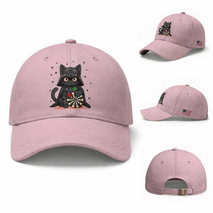 Dark Lord Cat Dartist Gift Baseball Cap Funny Sci Fi Dart Thrower Gift TS12 Baseball Cap Universal Fit Light Pink Print Your Wear