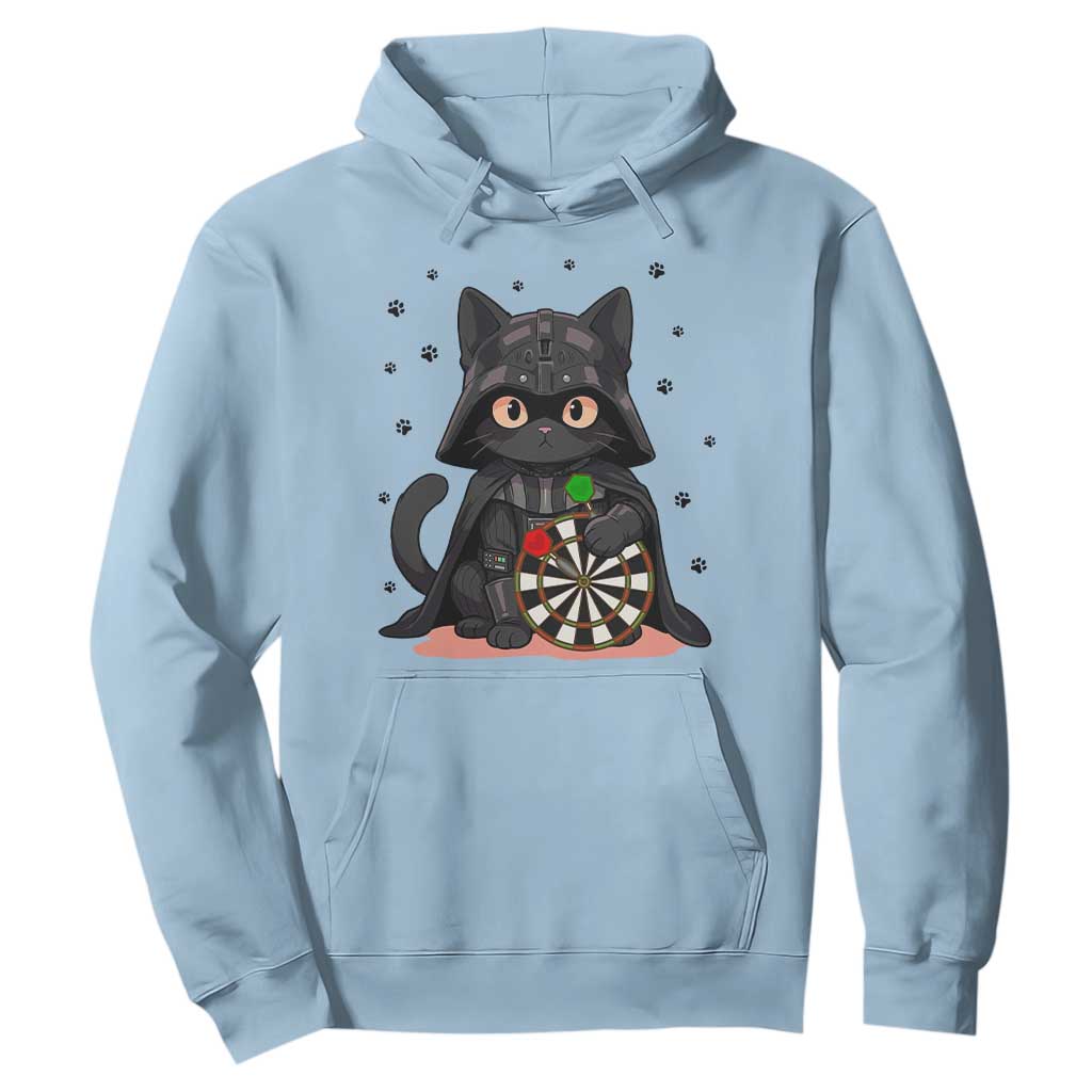 Dark Lord Cat Dartist Gift Hoodie Funny Sci Fi Dart Thrower Gift TS12 Light Blue Print Your Wear