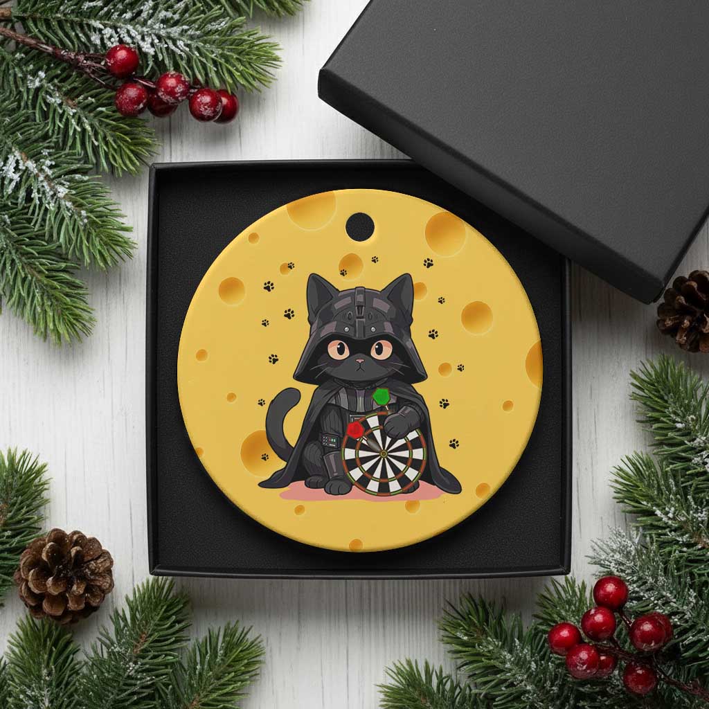 Dark Lord Cat Dartist Gift Ceramic Ornament Funny Sci Fi Dart Thrower Gift TS12 1pc Yellow Cheese Print Your Wear