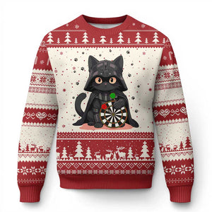 Dark Lord Cat Dartist Gift Ugly Christmas Sweater Funny Sci Fi Dart Thrower Gift TS12 Beige Red Print Your Wear