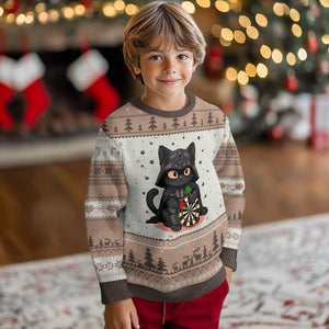 Dark Lord Cat Dartist Gift Ugly Christmas Sweater Funny Sci Fi Dart Thrower Gift TS12 Mocha Mousse Print Your Wear