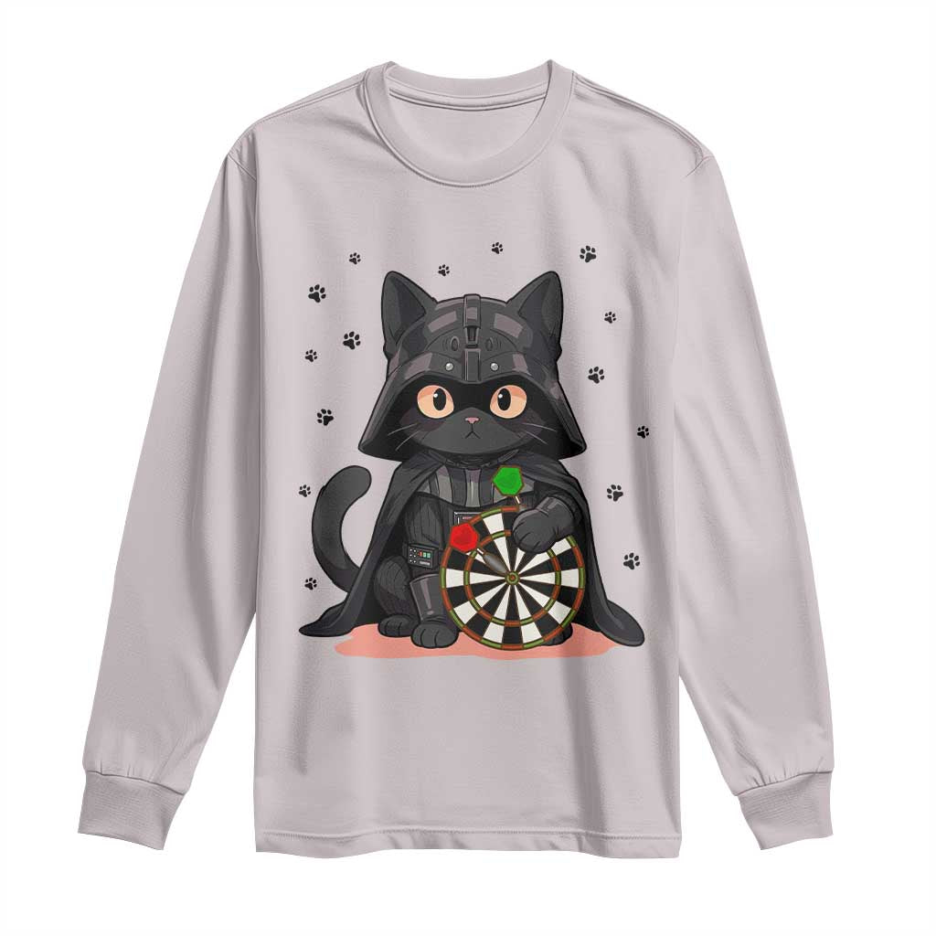 Dark Lord Cat Dartist Gift Long Sleeve Shirt Funny Sci Fi Dart Thrower Gift TS12 Ice Gray Print Your Wear