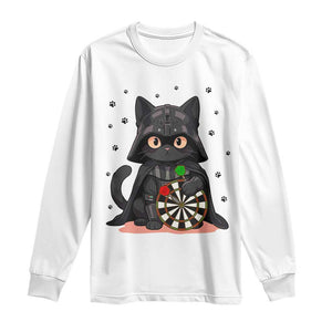 Dark Lord Cat Dartist Gift Long Sleeve Shirt Funny Sci Fi Dart Thrower Gift TS12 White Print Your Wear