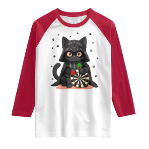 Dark Lord Cat Dartist Gift Raglan Shirt Funny Sci Fi Dart Thrower Gift TS12 White Red Print Your Wear