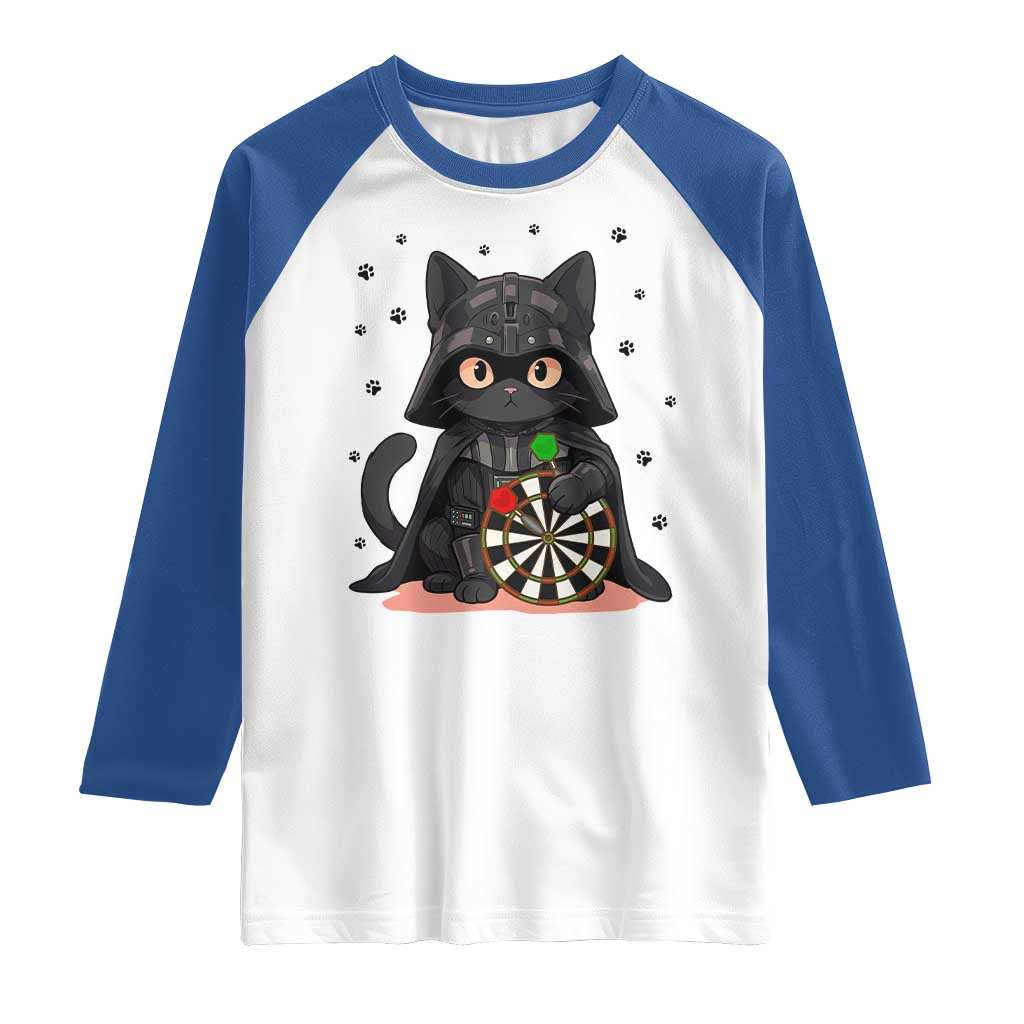 Dark Lord Cat Dartist Gift Raglan Shirt Funny Sci Fi Dart Thrower Gift TS12 White Royal Print Your Wear