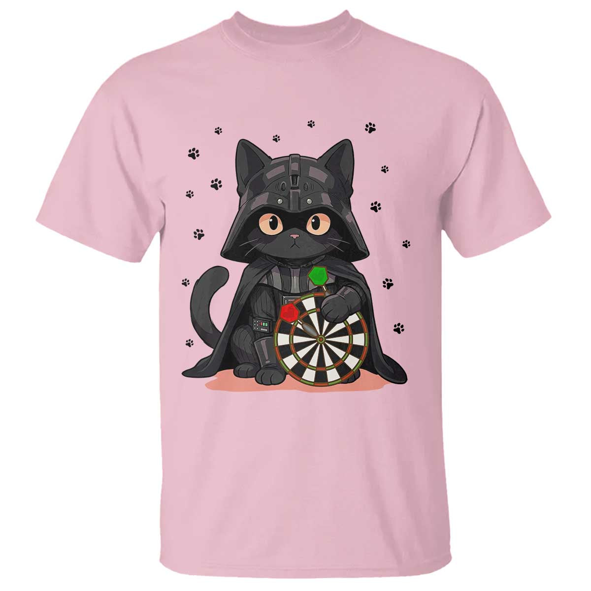 Dark Lord Cat Dartist Gift T Shirt Funny Sci Fi Dart Thrower Gift TS12 Light Pink Print Your Wear