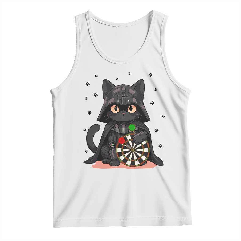 Dark Lord Cat Dartist Gift Tank Top Funny Sci Fi Dart Thrower Gift TS12 White Print Your Wear