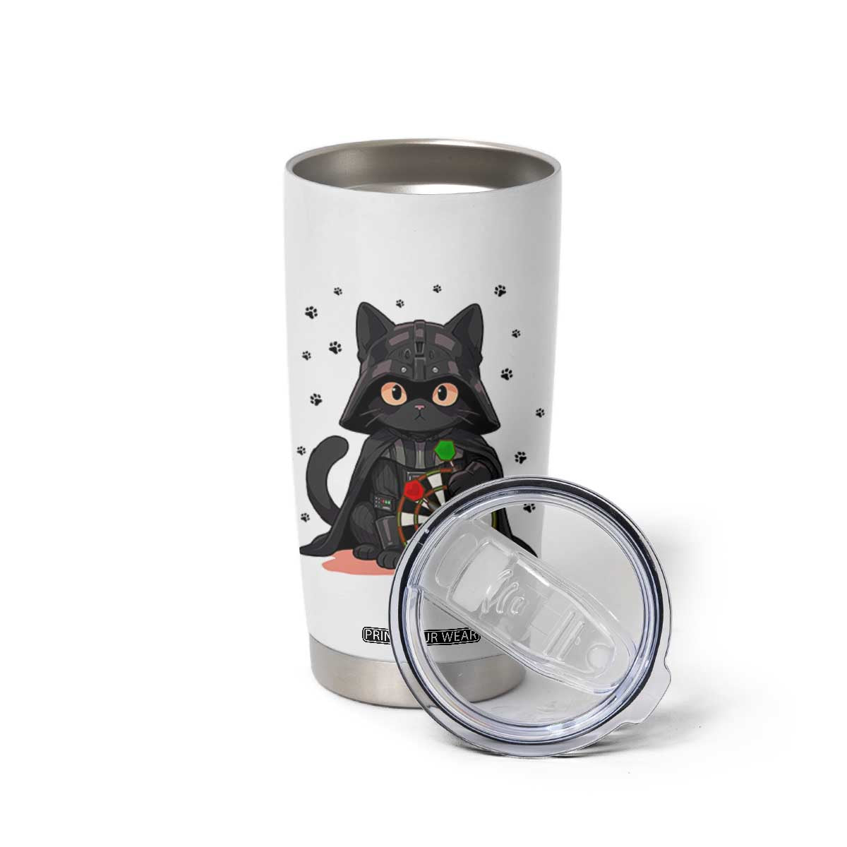 Dark Lord Cat Dartist Gift Tumbler Cup Funny Sci Fi Dart Thrower Gift TS12 Print Your Wear