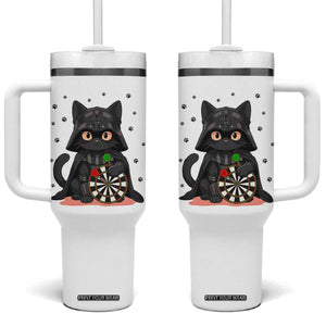 Dark Lord Cat Dartist Gift Tumbler With Handle Funny Sci Fi Dart Thrower Gift TS12 One Size: 40 oz White Print Your Wear