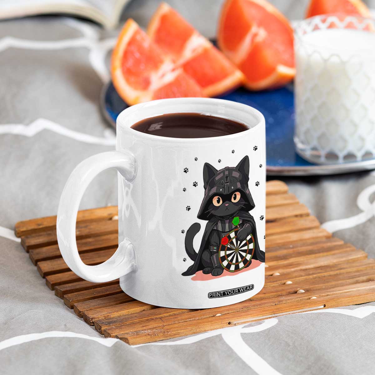 Dark Lord Cat Dartist Gift Coffee Mug Funny Sci Fi Dart Thrower Gift TS12 Print Your Wear
