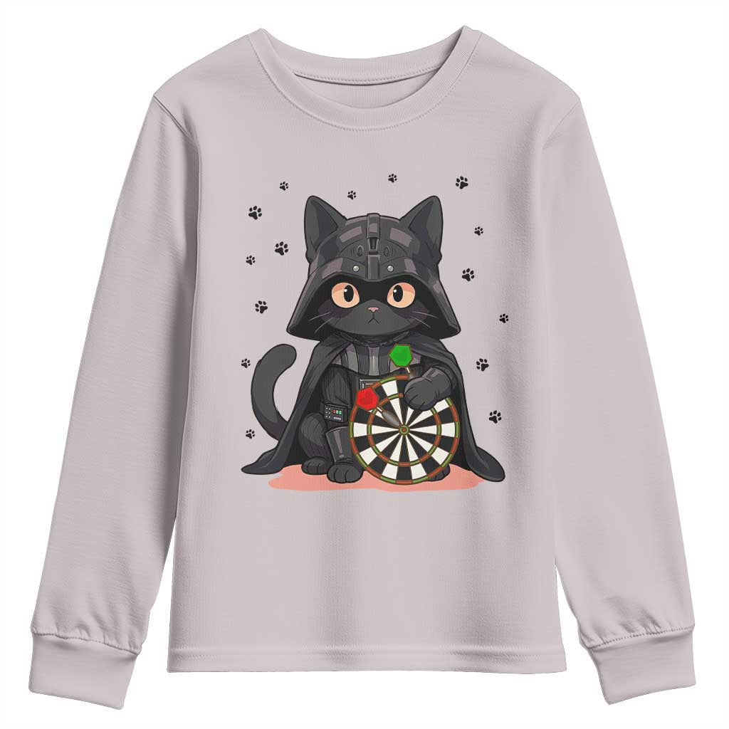 Dark Lord Cat Dartist Gift Youth Sweatshirt Funny Sci Fi Dart Thrower Gift TS12 Ice Gray Print Your Wear