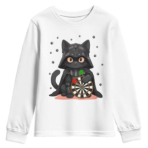 Dark Lord Cat Dartist Gift Youth Sweatshirt Funny Sci Fi Dart Thrower Gift TS12 White Print Your Wear
