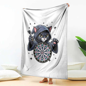 Funny Grim Reaper Cat Dart Player Throw Blanket Gothic Dartist Gift TS12 Print Your Wear