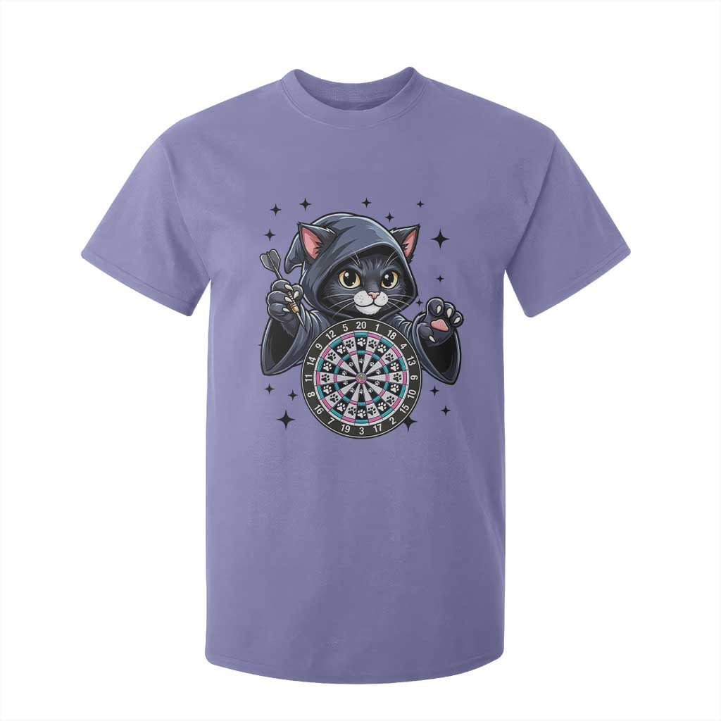 Funny Grim Reaper Cat Dart Player T Shirt For Kid Gothic Dartist Gift TS12 Violet Print Your Wear