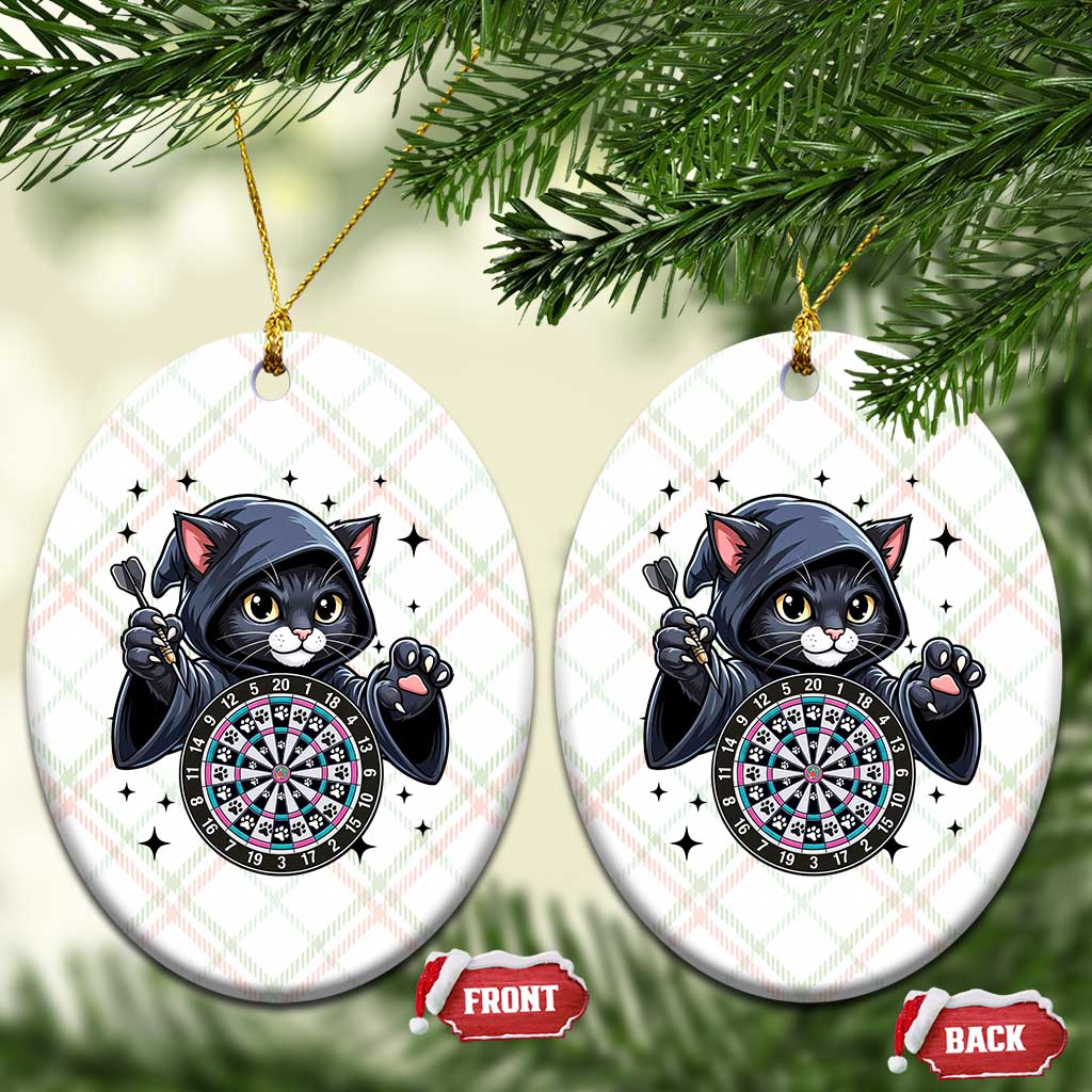 Funny Grim Reaper Cat Dart Player Ceramic Ornament Gothic Dartist Gift TS12 Print Your Wear