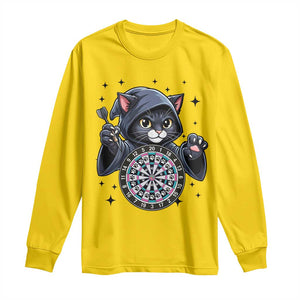 Funny Grim Reaper Cat Dart Player Long Sleeve Shirt Gothic Dartist Gift TS12 Daisy Print Your Wear