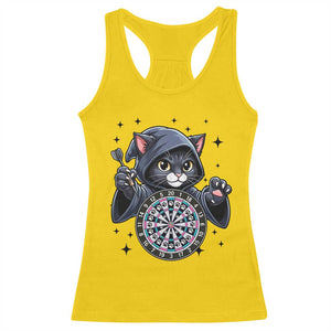 Funny Grim Reaper Cat Dart Player Racerback Tank Top Gothic Dartist Gift TS12 Daisy Print Your Wear